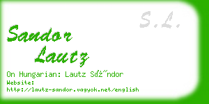 sandor lautz business card